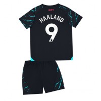 Manchester City Erling Haaland #9 Tretí Detský futbalový dres 2023-24 Krátky Rukáv (+ trenírky)